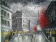 पेरिस सार पेंटिंग / आधुनिक कला तेल चित्रकारी एफिल टॉवर पेरिस सिंगल पैनल