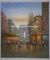 पेरिस एब्सट्रैक्ट पेंटिंग एफिल टॉवर / पेरिस स्ट्रीट पेंटिंग्स पैलेट नाइफ विद टेक्सचर