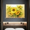 पैलेट चाकू सूरजमुखी तेल पेंटिंग्स बेडरूम के लिए पुष्प दीवार कला पेंटिंग