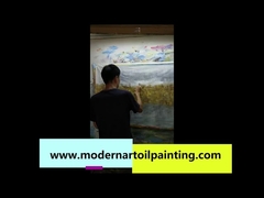 सजावट के लिए गोल्ड फ़ॉइल पेंटिंग अमूर्त कैनवास दीवार कला