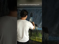 घर की साज-सज्जा के लिए पैलेट नाइफ ऑयल पेंटिंग आधुनिक कैनवास कला