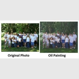 यथार्थवादी कस्टम तेल चित्रकारी चित्र / निजीकृत तेल चित्रकारी परिवार चित्र