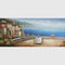 कैनवास इटली कैफे सेनेरी पर हस्तनिर्मित फ़्रेमयुक्त भूमध्यसागरीय लैंडस्केप पेंटिंग