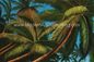 हाथ से चित्रित हवाईयन कलाकृति पेंटिंग, कैनवास पर नारियल के पेड़ लैंडस्केप ऑयल पेंटिंग