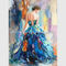 पैलेट चाकू महिला तेल चित्रकारी रंगीन महिला सार कैनवास कला