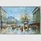 गृह सजावट हस्तनिर्मित पेरिस तेल चित्रकारी कैनवास स्ट्रीटस्केप पेंटिंग